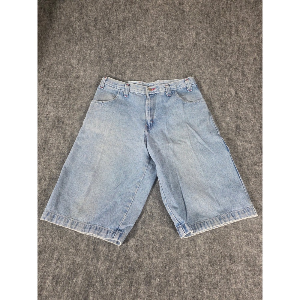 36 Shorts Denim Jorts Baggy Skater Y2K Embroidered Carpenter Mens Ecko Unltd